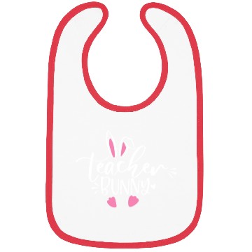 Discover Teacher bunny easter Bibs