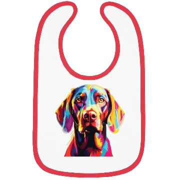 Discover Watercolor Colorful Vizsla Bibs
