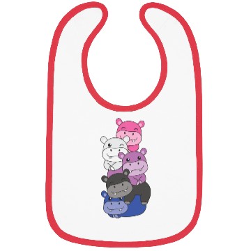 Discover Genderfluid Flag Pride Lgbtq Cute Hippo Bibs