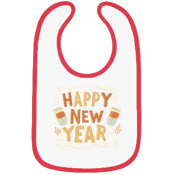 Discover Happy New Year Typography design Bibs