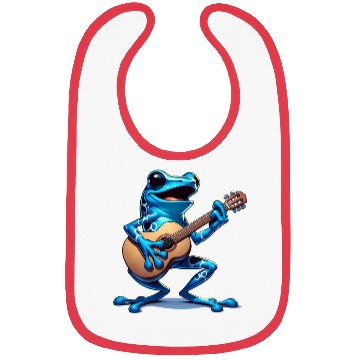 Discover Poison dart frog guitar Bibs