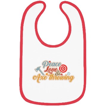 Discover Peace Love And Axe Throwing Funny Axe Throwing Bibs