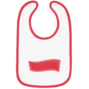 Discover Poland Flag Scribble (White - Red) Bibs