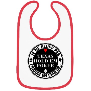 Discover Poker player Texas Hold'em gift Bibs