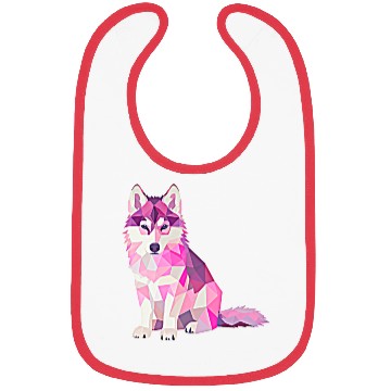 Discover Pink Wolf Cute Baby Wolf Bibs
