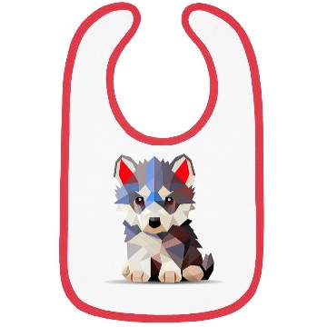 Discover Geometric Wolf Cub Bibs