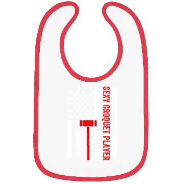 Discover Sexy Croquet Player US Flag Croquet Player Bibs