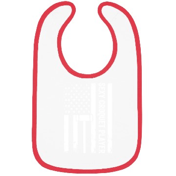 Discover Playing Croquet US Flag Sexy Croquet Player Bibs