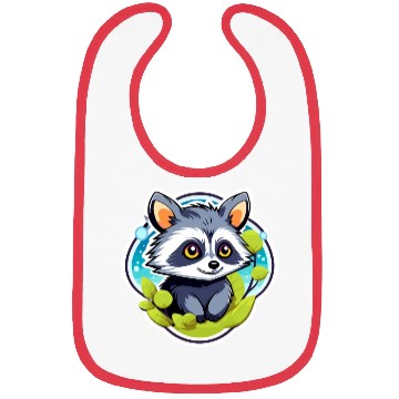 Discover Raccoon Illustration Bibs