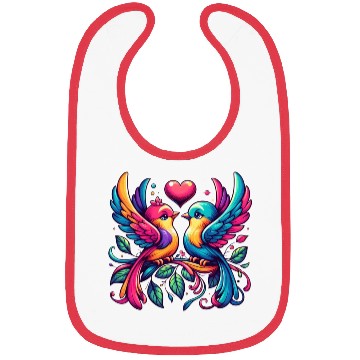 Discover Whimsical Love Birds Bibs