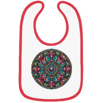 Discover psychedelic mandala Bibs