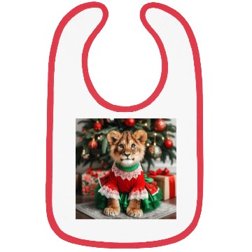 Discover Lion Christmas Bibs