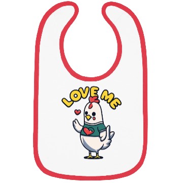 Discover CHICKEN SAYING ; LOVE ME Bibs