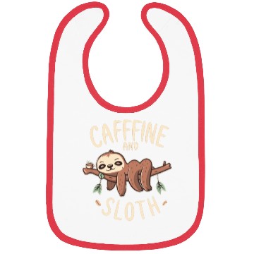 Discover CAFFEINE SLOTH Bibs