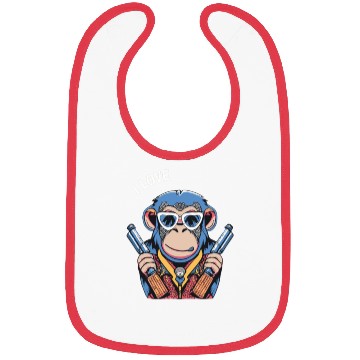 Discover MONKEY SAYING I LOVE Bibs