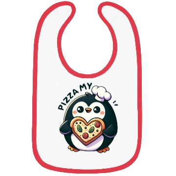 Discover Pizza My Heart - Cheesy Love Bibs