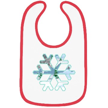 Discover Teal Snowflake Bibs