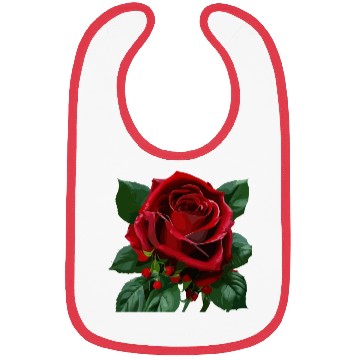 Discover Red Rose flower design Bibs