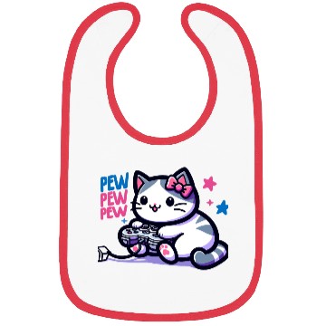 Discover Cat Play Console Game Pew Pew Pew Bibs