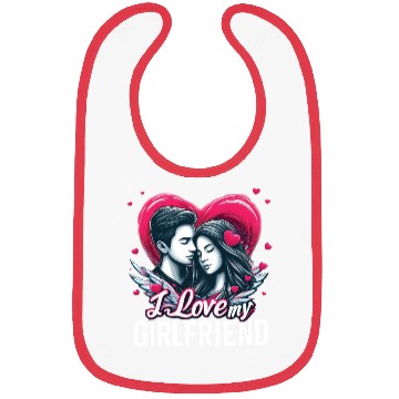 Discover I Love my girlfriend Bibs