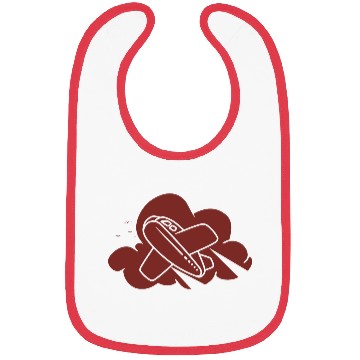 Discover an airplane flying through the clouds Bibs