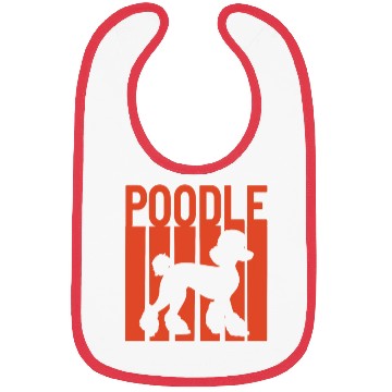 Discover Poodle retro design Bibs