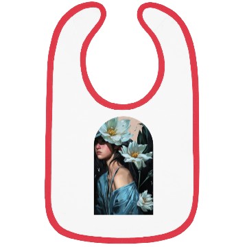 Discover Nocturnal Blossom Amidst Shadows Bibs