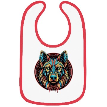 Discover German Shepherd Funny Dog Street Art Comic Pet Bibs