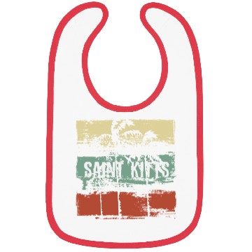 Discover Saint Kitts Artistic Vacation Souvenir Abstract Bibs