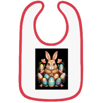 Discover Easter Bunny Rabbit Colorful Eggs Easter Egg Hunt Bibs
