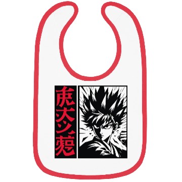 Discover Anime Power Unleashed, aesthetic, japanese design Bibs