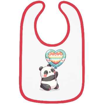 Discover Sweet panda with balloon Bibs
