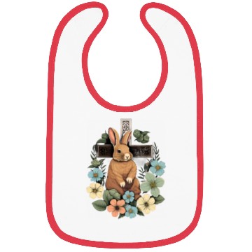 Discover Christian Easter Day Cross Easter Bunny Rabbit Bibs