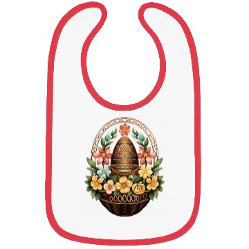 Discover Easter Day Easter Egg Basket Mandala Art Egg Hunt Bibs