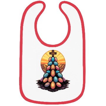 Discover Christian Easter Day Cross Easter Egg Hunt Bibs