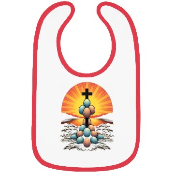 Discover Christian Easter Day Cross Easter Egg Hunt Bibs
