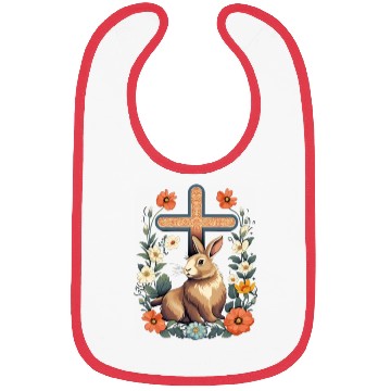Discover Christian Easter Day Cross Easter Bunny Rabbit Bibs
