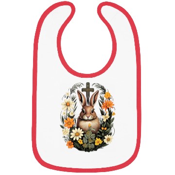 Discover Christian Easter Day Cross Easter Bunny Rabbit Bibs