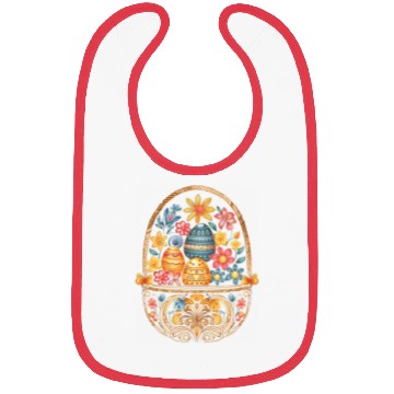 Discover Easter Day Easter Egg Basket Mandala Art Egg Hunt Bibs