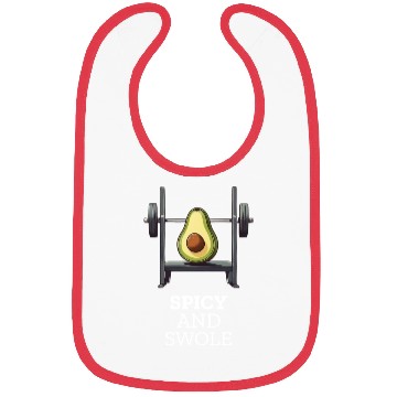 Discover Spicy and Swole Avocado Gym Bibs