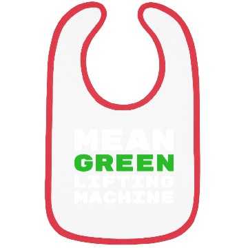 Discover Mean Green Lifting Machine Avocado Gym Bibs