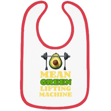 Discover Mean Green Lifting Machine Avocado Gym Bibs