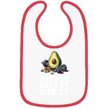 Discover Mash it, Lift it, Dip it Avocado Gym Bibs