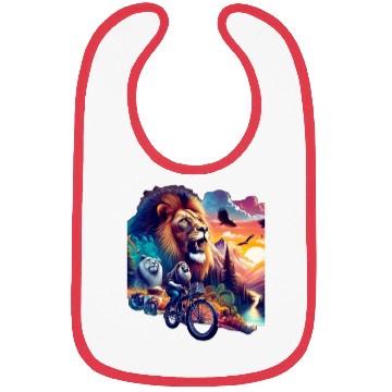 Discover Lion on a bike Bibs
