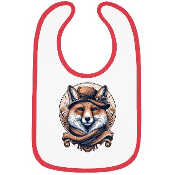 Discover gentle fox with hat Bibs