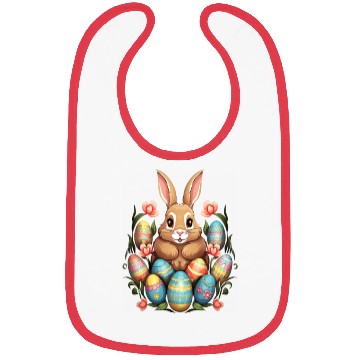 Discover Easter Bunny Rabbit Colorful Eggs Easter Egg Hunt Bibs