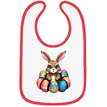 Discover Easter Bunny Rabbit Colorful Eggs Easter Egg Hunt Bibs