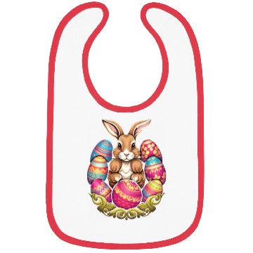 Discover Easter Bunny Rabbit Colorful Eggs Easter Egg Hunt Bibs