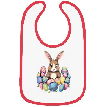 Discover Easter Bunny Rabbit Colorful Eggs Easter Egg Hunt Bibs