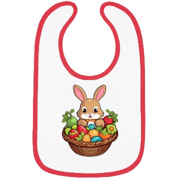 Discover Easter Bunny Rabbit Easter Day Egg Basket Bibs